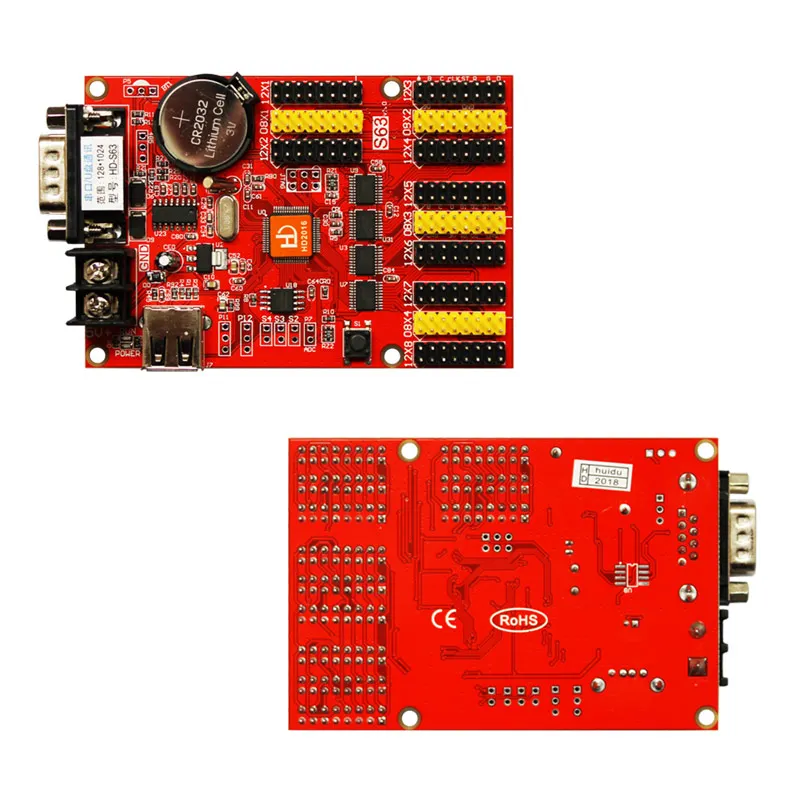Карта управления диском Huidu серия 232 &amp U одиночный двухцветный контроллер для