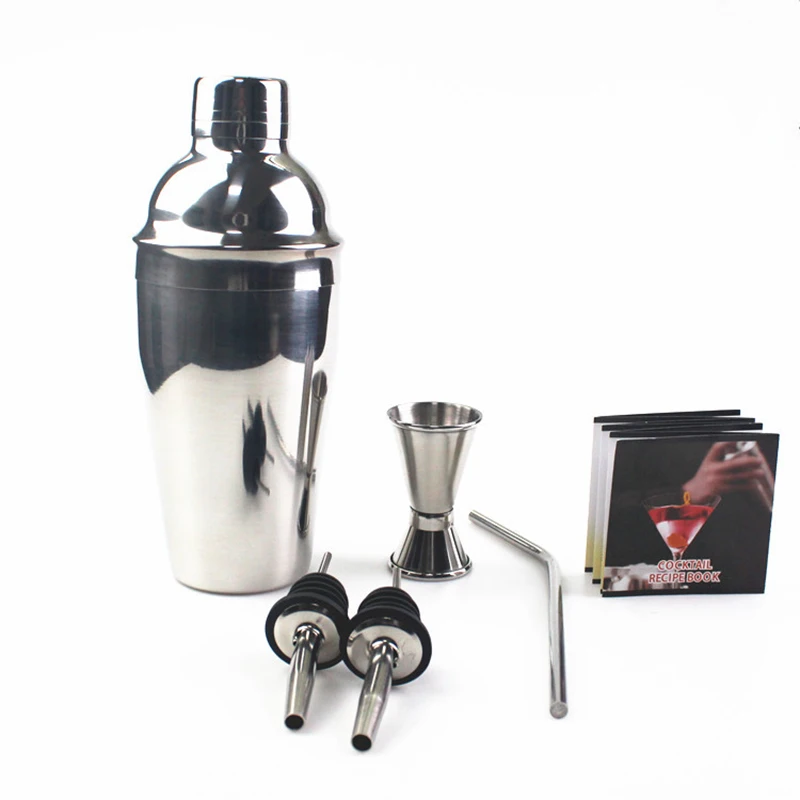 

6-piece set Stainless Steel Cocktail Shakers Bartender Bar Tool
