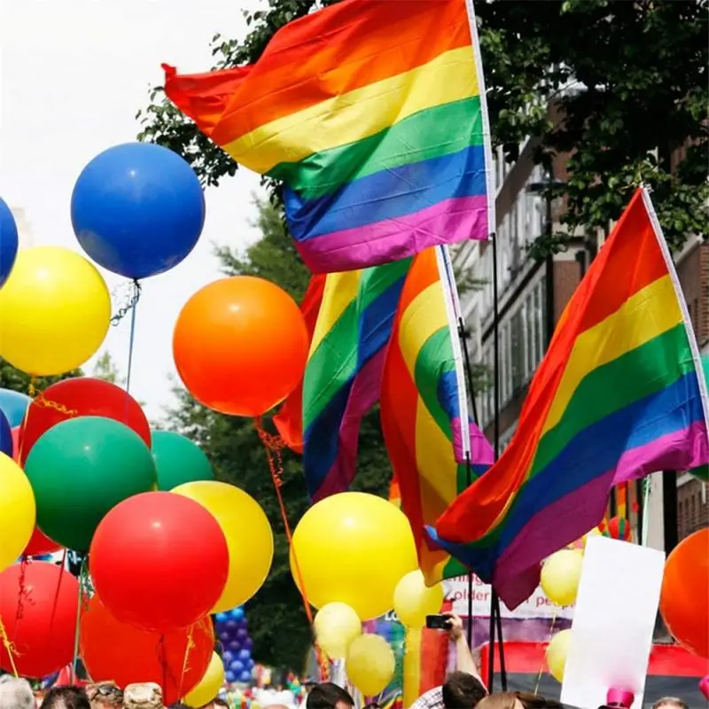Флаг для геев с защитой от ультрафиолета 6 цветов радужный флаг флагштоками