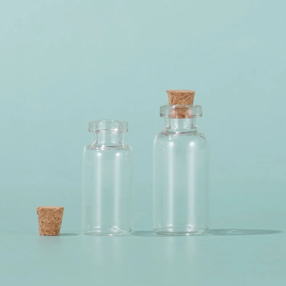 

25pcs Creative Drift Bottle Wishing Bottle Glass Drifting Bottles (White)