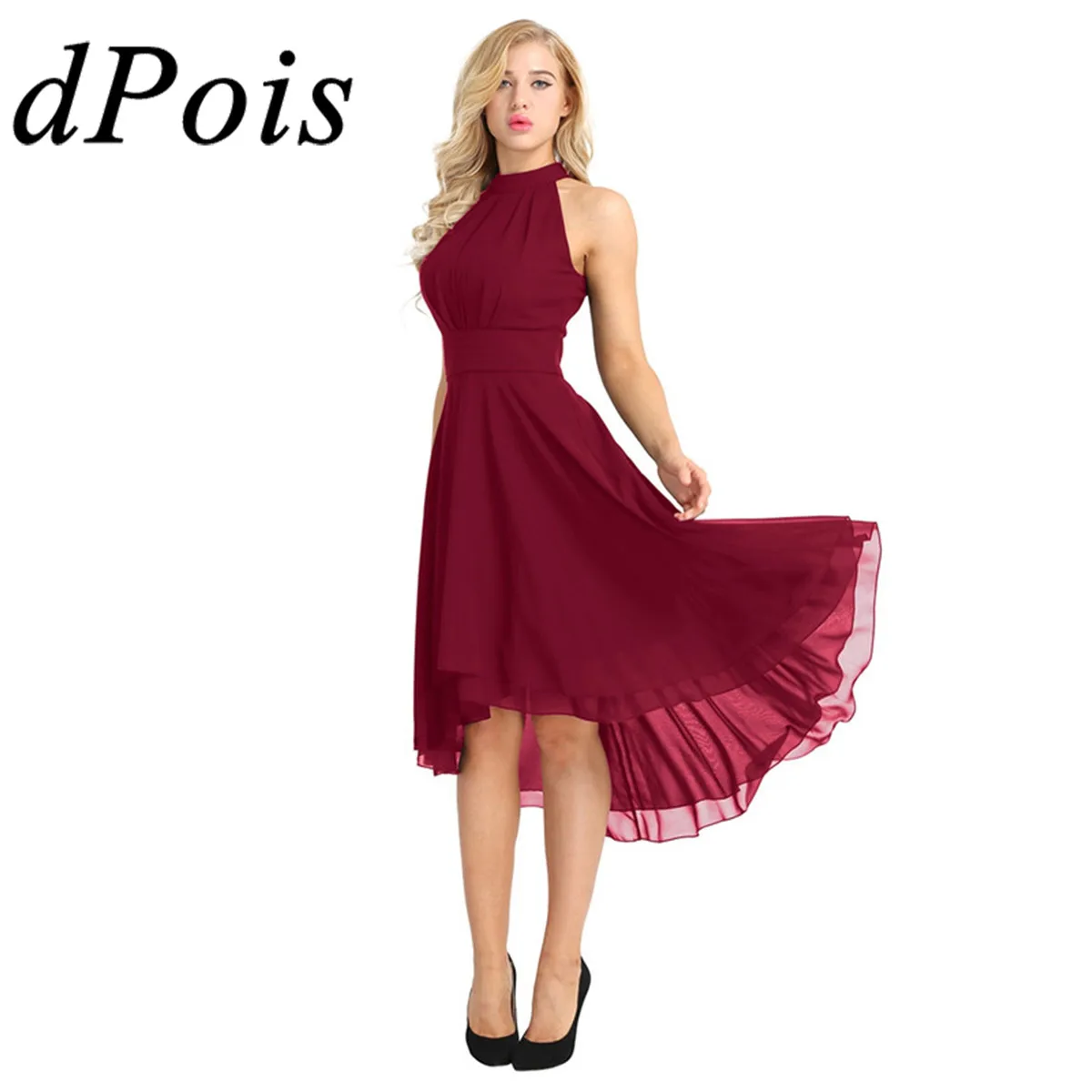 

Summer Women High-low Chiffon Dress Vestidos De Festa Wedding Party Bridesmaid Dresses Evening Prom Gown Elegant Women's Dresses