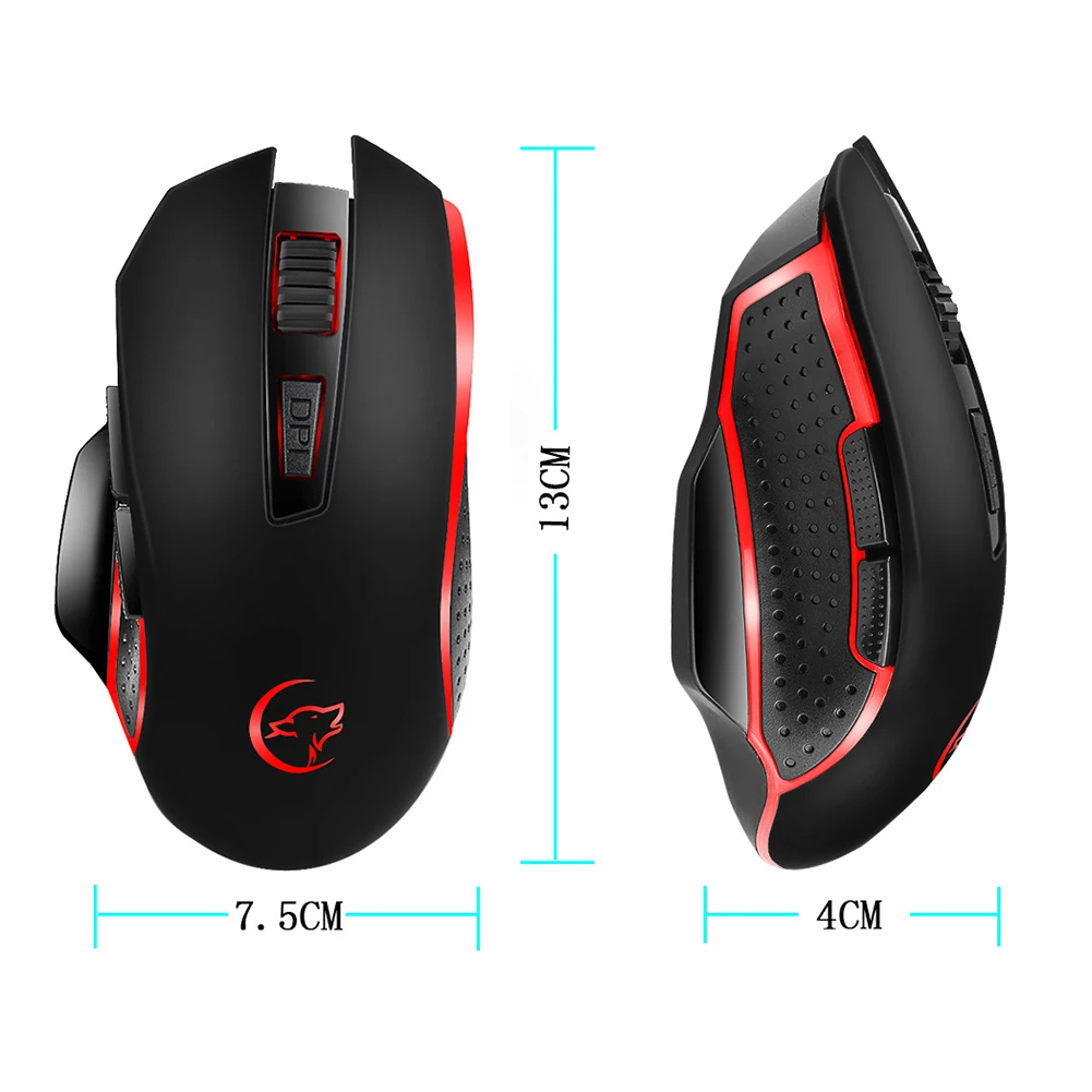 

G821 Gaming Mouse 2.4Hz Wireless Mouse Adjustable 2400DPI Optical Ergonomic Gamer Mice for PC Laptop For Laptop PC