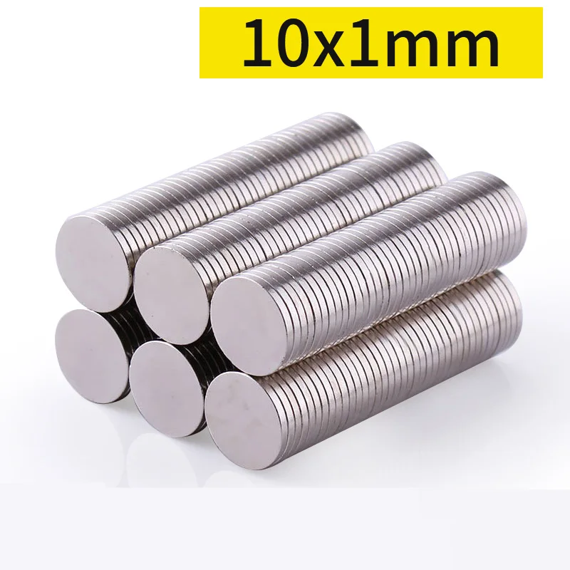 Неодимовый магнит 10x1 мм 35 NdFeB Круглый супер мощный постоянный магнитный диск imanes
