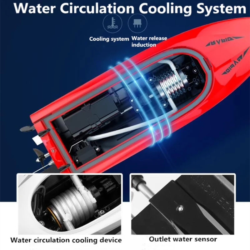 Двойной водонепроницаемый RC гоночная лодка 30 км/ч высокоскоростная яхта анти