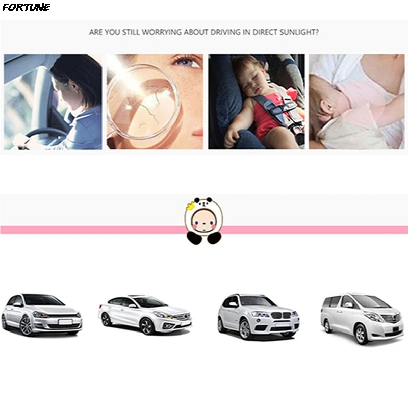 

Universal Car Window Sunshade Cover Cartoon Magnetic Side Sun Shade Curtain Side Window Sunshade For Baby Kids Car Accessories