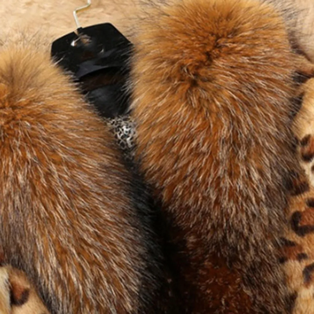 Зимнее леопардовое пальто из искусственного меха для женщин больших размеров 4XL