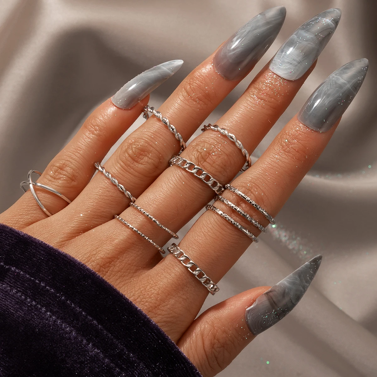 Doocna, 8 шт./компл., модные золотые крестовые кольца, наборы для женщин, 2020, новые модные геометрические кольца, ювелирные изделия, подарок, оптовая продажа 9927