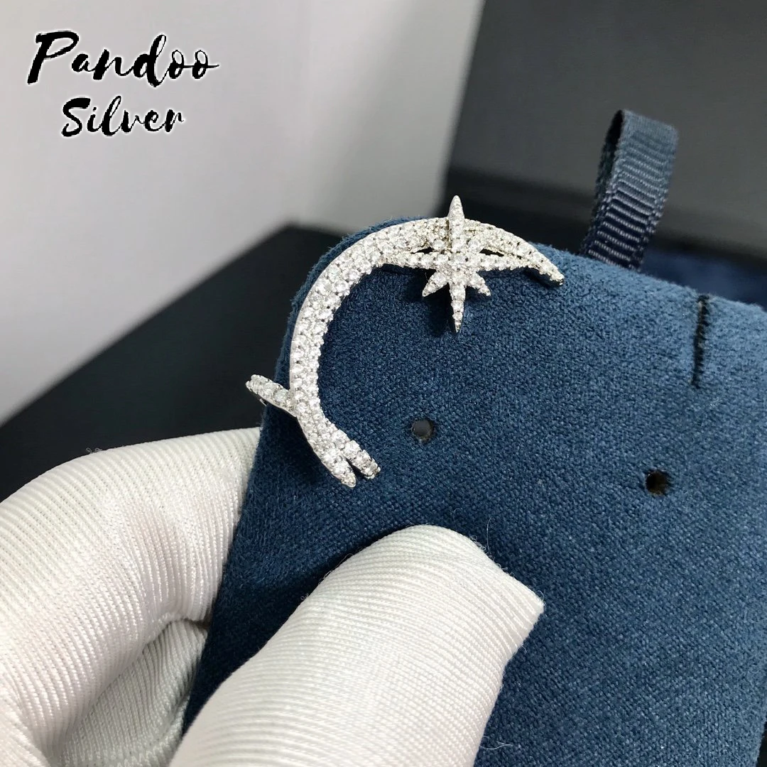 Pandoo модные очаровательные серьги из стерлингового серебра оригинал 1:1 копия