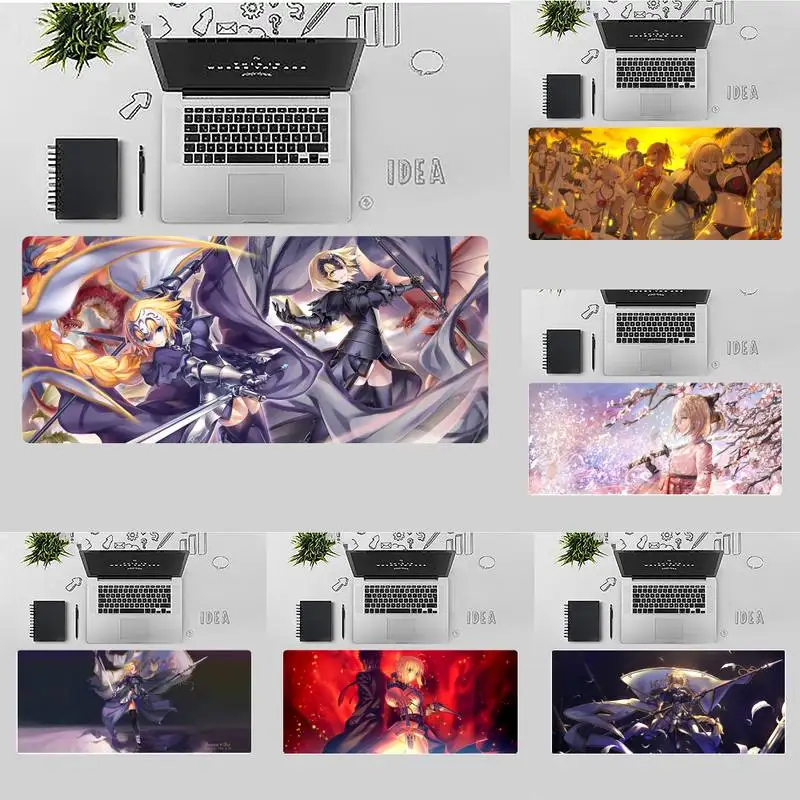 

Персонализированный игровой коврик для мыши Fate Grand Order с аниме девушкой, большой Настольный игровой коврик для мыши для офиса, нескользящий ...