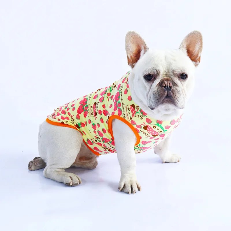 

Cotton Dog Vest Summer French Bulldog Clothes Pug Clothing Poodle Bichon Pomeranian Schnauzer Dog Costume Pet Apparel Dropship