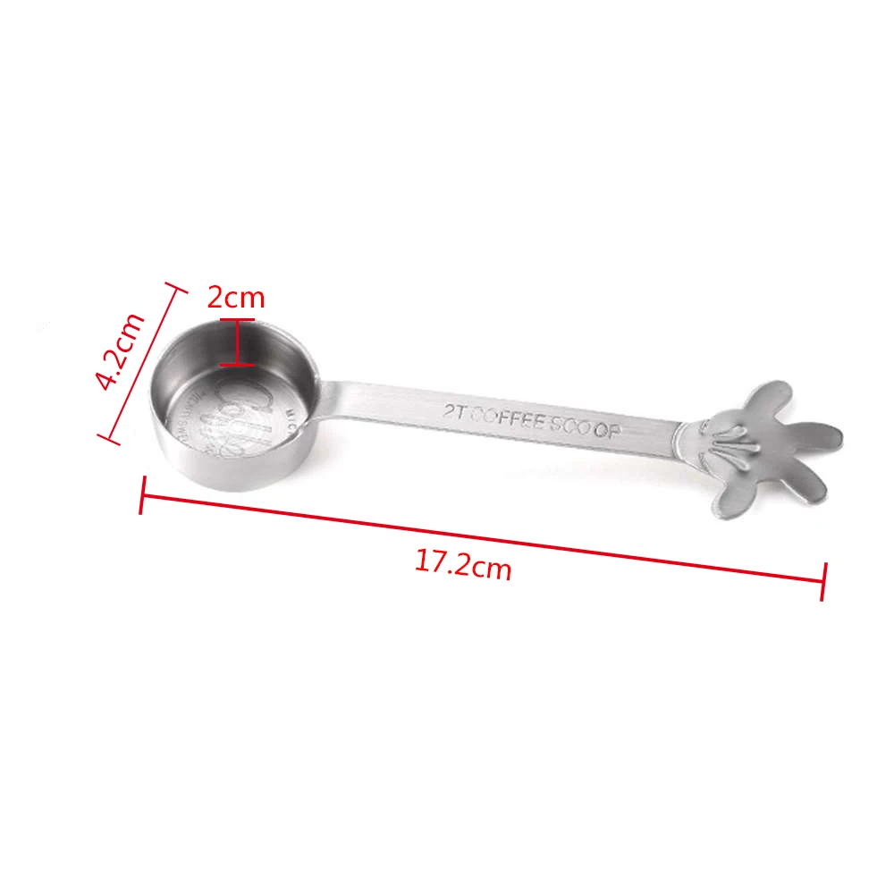 

2pcs Stainless Steel Round Coffee Measuring Spoon Measuring Spoons Cooking Spoon