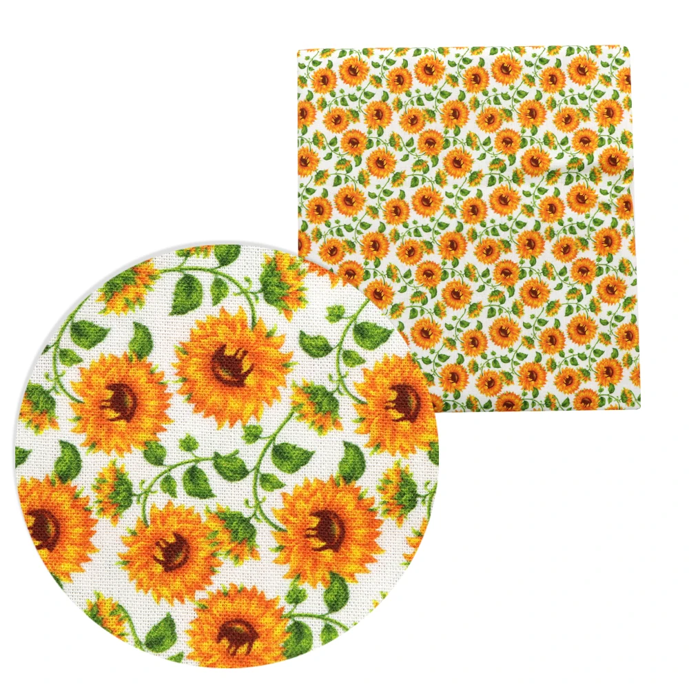 Цветок подсолнуха 100% хлопковая ткань для ткани детский домашний текстиль шитье