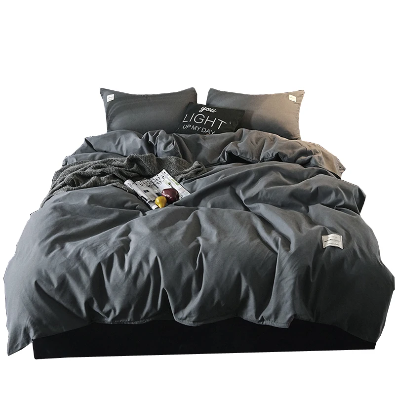 

Летний Гладкий модный моющийся Комплект постельного белья в скандинавском стиле из роскошного полиэстера, креативный дышащий дизайн, куле...