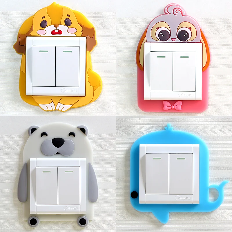 Переключатель защитный чехол светящийся настенный стикер с переключателем для