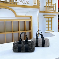 luxury designer handbags women crossbody bags 2021 female shopper purse fashion casual shiny canvas rhinestone chain pillow bags