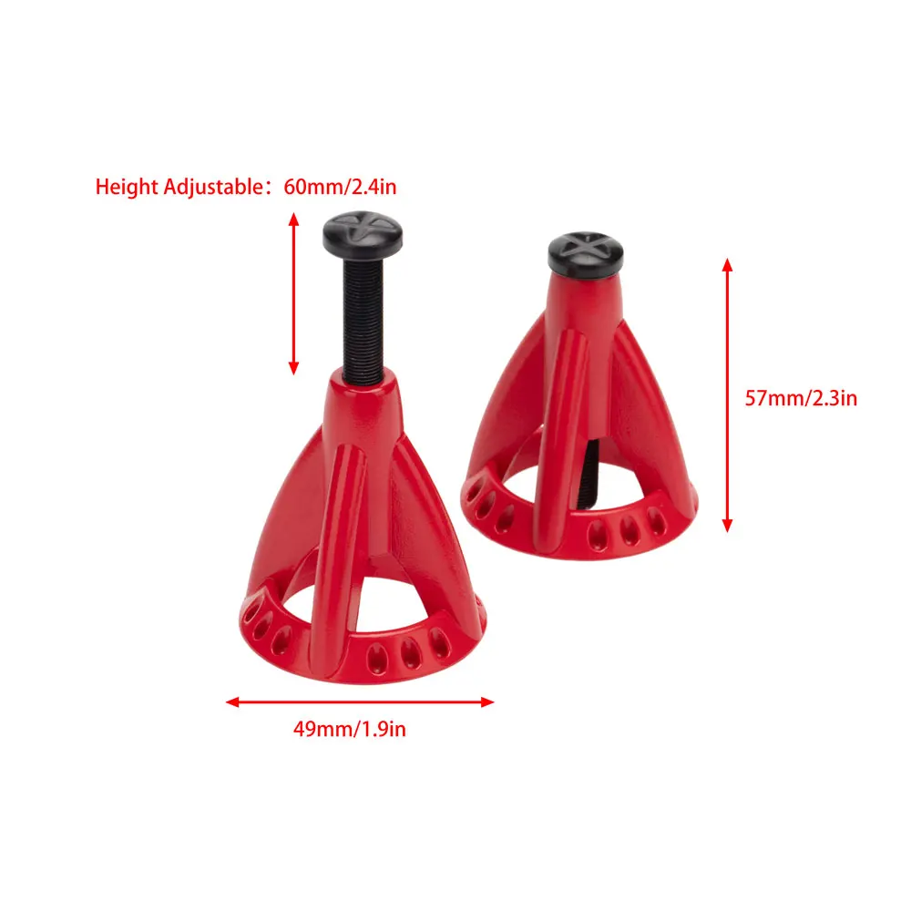 YSIDO-Soporte de Metal para reparaci&oacute;n de coches teledirigidos, accesorio de altura ajustable para 1/10 RC Crawler Traxxas TRX4 TRX6 Axial SCX10 90046, 2 unidades-1