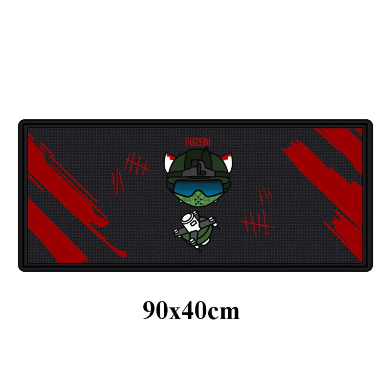 Серебристый Rainbow Six Siege Gaming mouse pad XXL аниме компьютер большой 90x40 см Коврик для мыши геймер запирающийся край стол для портативного компьютера ноутбука коврик - Цвет: Серебристый