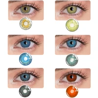 Contact Lens New York PRO Bio-essence Pair Myopia Purple Color Eye Contacts with Diopters Gray Blue Colored Lenses Cosmetic