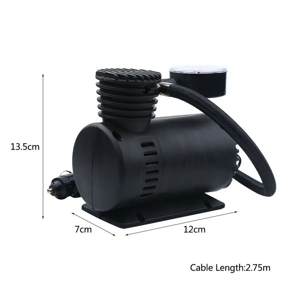 

Portable Car Accessories Automotive Durable Vehicle Mini Air Compressor 300 PSI Tire Inflator Pump 12V Car Parts