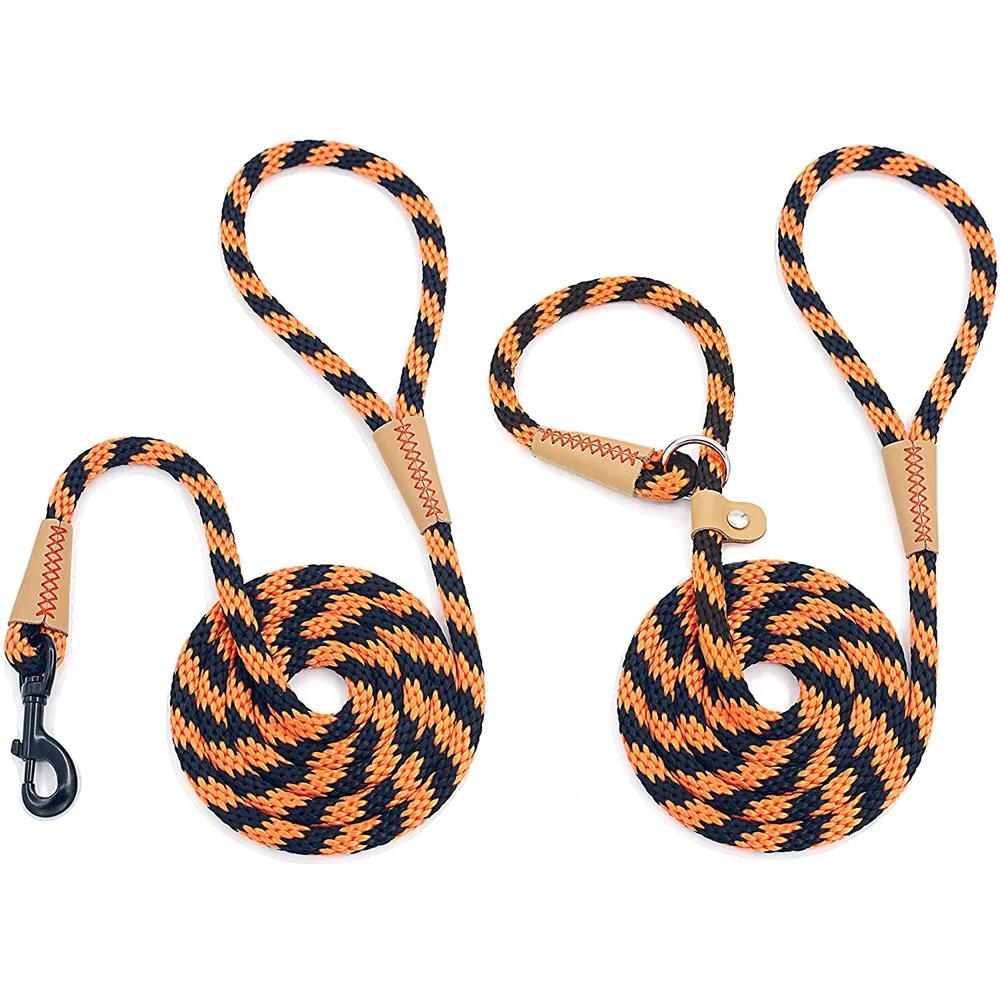 Поводок для собак плетеная веревка скользящий и защелкивающийся крючок прочный