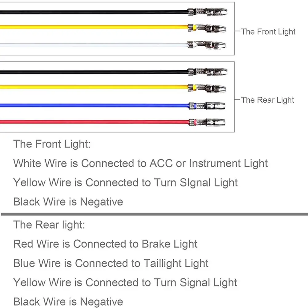 

2PCS Motorcycle LED Lights Rear Blinker Indicator Tail Light Dune Buggy Brake Lamp Universal 12V Flashing Turn Signals