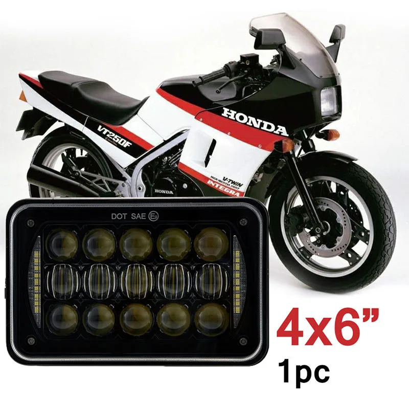 

Светодиодные фары 5D для мотоцикла Suzuki DRZ250 DRZ400S DRZ400SM, Головной фонарь с ближним и светодиодный ним светом, 4 Х6 дюймов, 1 шт.