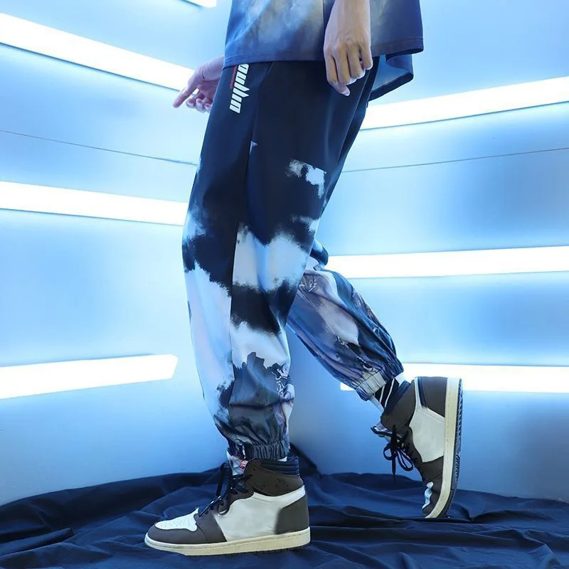 Брюки мужские спортивные в стиле хип хоп джоггеры повседневные брюки свободного