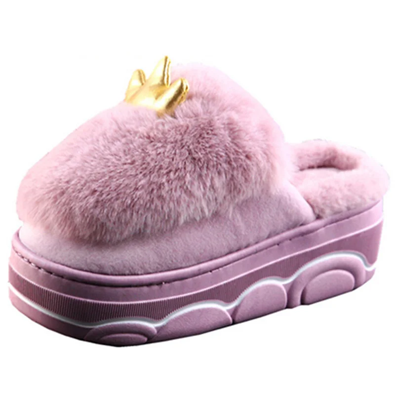 Для женщин zapatillas mujer новая зимняя обувь с рифленой подошвой и хлопковые тапки на