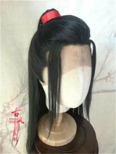wuxian Handmade Гроссмейстер демонического культивирования Untamed Wuxian Wangji косплей волос парик Чэнь qinglin - Цвет: wuxian Handmade
