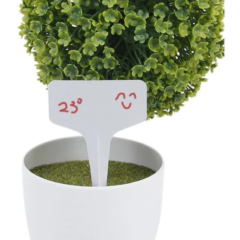 

300PCS Plastic T-Type Plant Tags Labels White Garden Nursery Markers 6x10CM