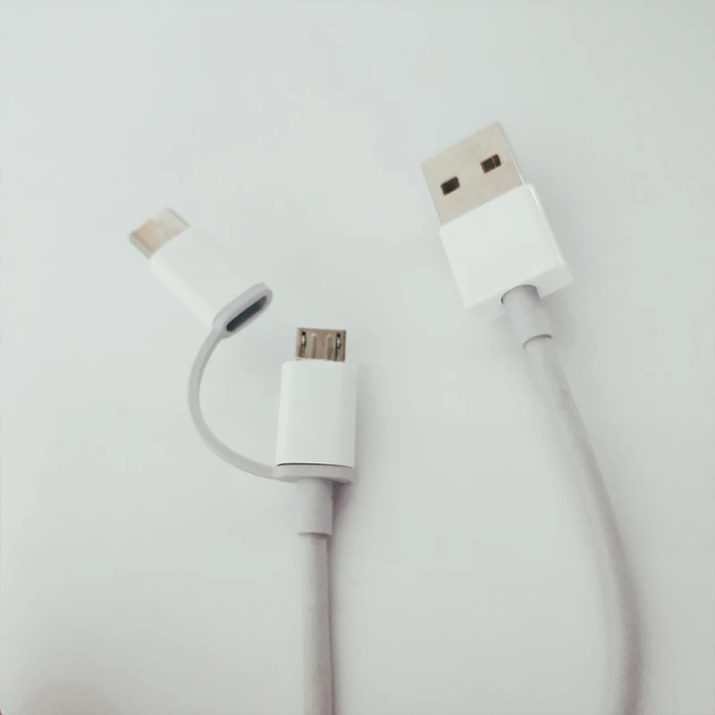 2 в 1 USB-кабель Xiaomi два одном зарядный кабель Micro USB для Type-C поддержка быстрой