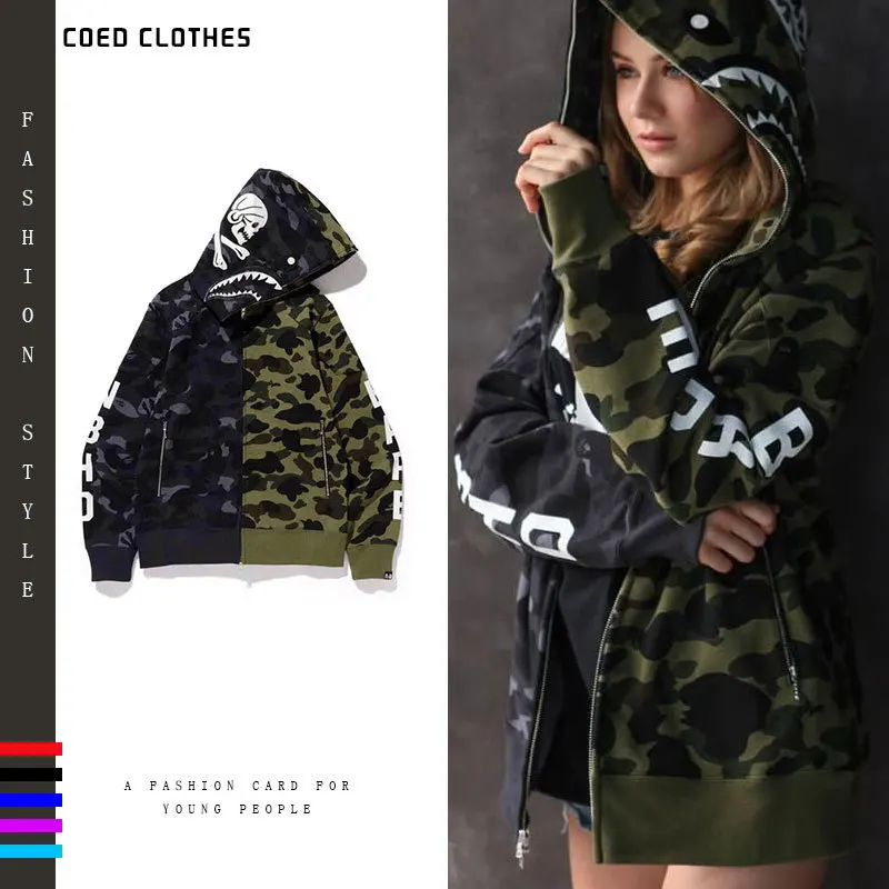 

A Bathing Ape Original Hoodies Sweatshirts Shark Coat Loose Tide Brand