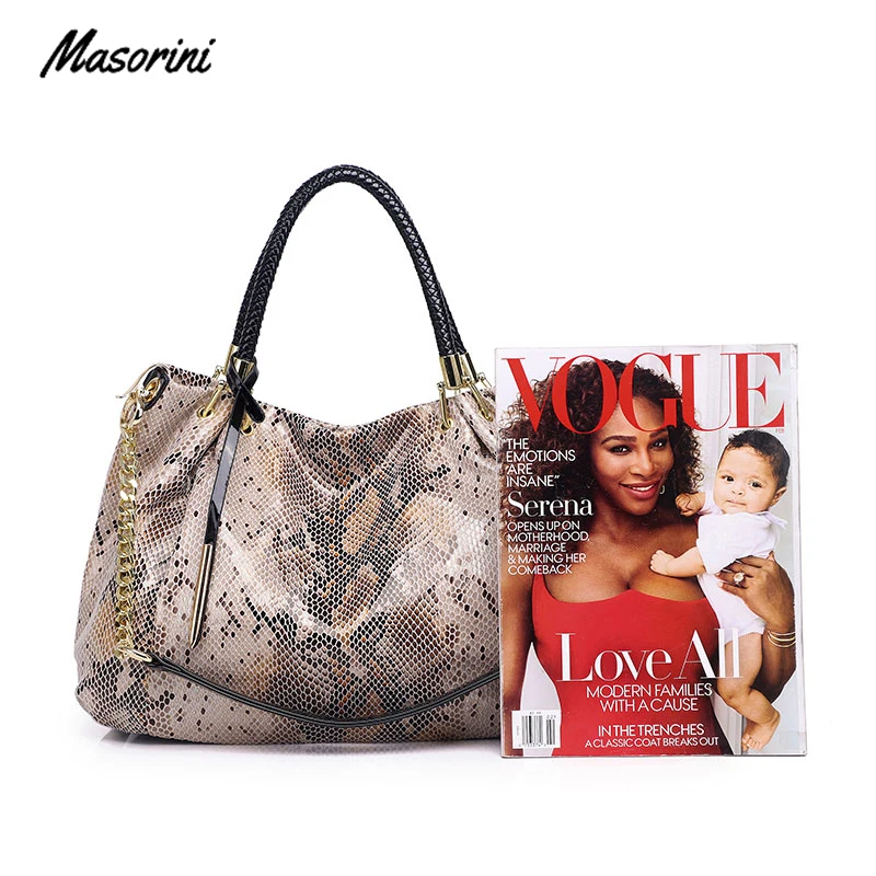 2020 Fashion Handbag Women Shoulder Bags Leather Female Tote Ladies Snake Print Sac Main | Багаж и сумки
