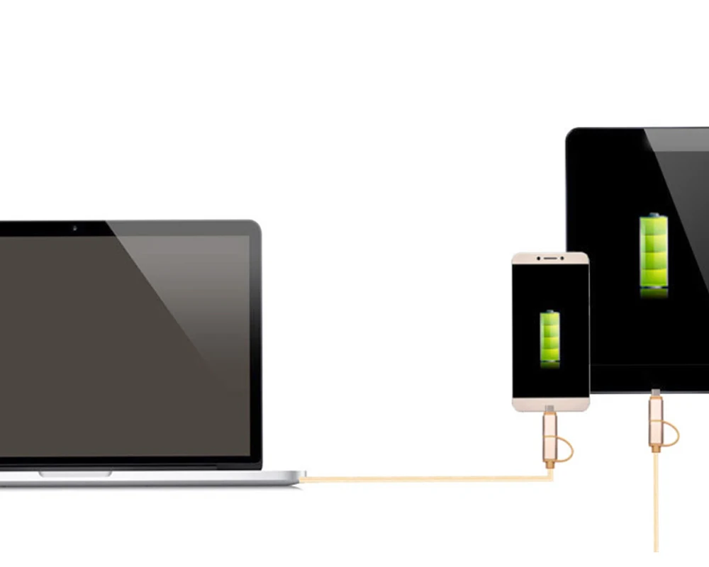 Нейлоновый кабель 2 в 1 USB Type-C для Xiaomi Mi 9 3A Быстрая зарядка USB-кабель Samsung Galaxy S10 S9 Plus