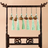 fringed mobile phone chain can be opened closed green sandalwood lotus sachet pendant mobile phone pendant press placket hollow