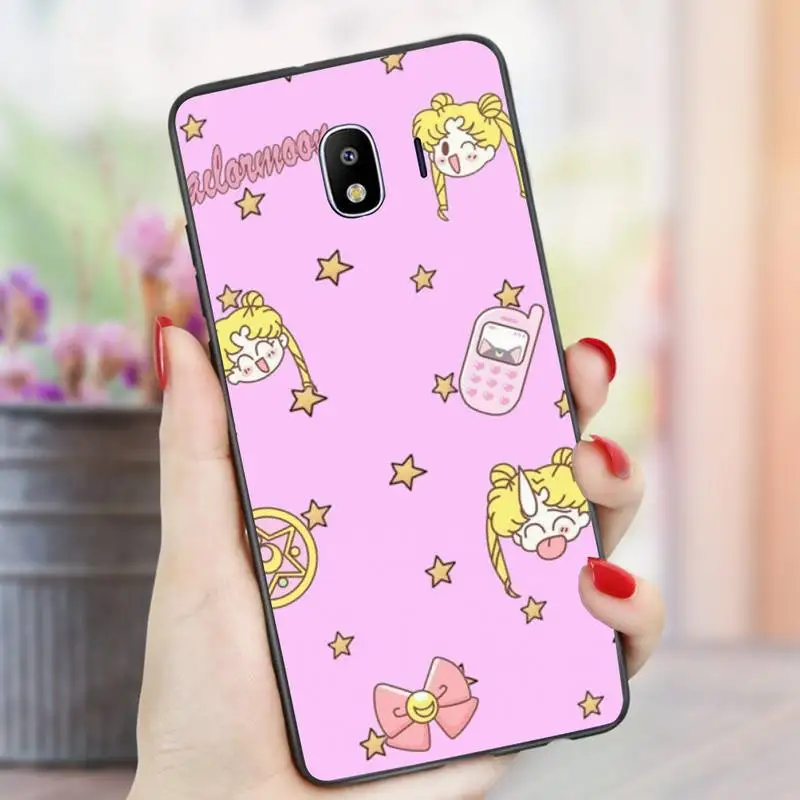

Retro Sweet girls anime Sailor Moon japanese Cute Phone Case For Huawei nova 7 pro Y5 2019 Y9s Y7 Black Soft nax fundas cover
