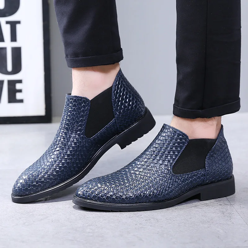 

Fashion Ankle boots men platform autumn sneakers leather shoes male flats loafers shoes man dress boots