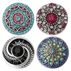 5 шт.лот, новые цветные стразы в виде цветов, кнопки, ювелирное изделие, 18 мм, для женщин, сделай сам, кнопки, браслет, ожерелье, ювелирные изделия