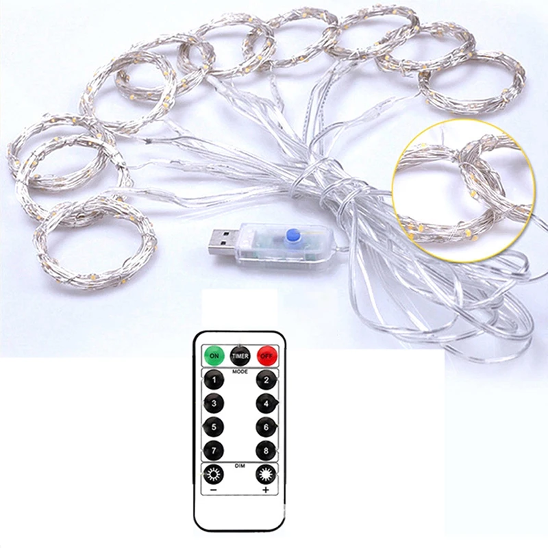 

300CM Curtain Lamp USB String Light Garland Tree Decoration Home Party Decor With Remote Control