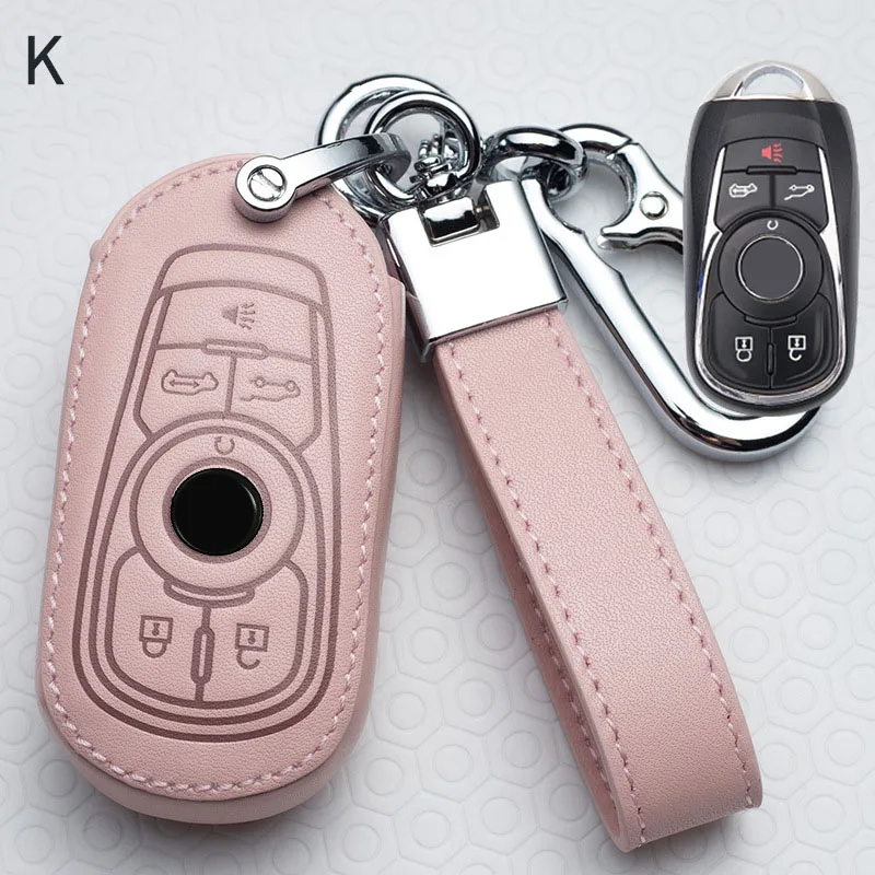 

Leather Car Key Case Full Cover For Buick ENCORE ENVISION GL6 GL8 NEW LACROSSE Excelle Regal Verano Protection Car Key fob