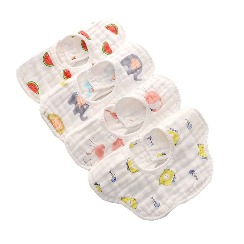 

Baby Bibs 360 Degree Rotation 8 Layers Gauze Muslin Baby Kids Bandana Burp Cloth Soft Newborn Infant Saliva Towel Baby Stuff