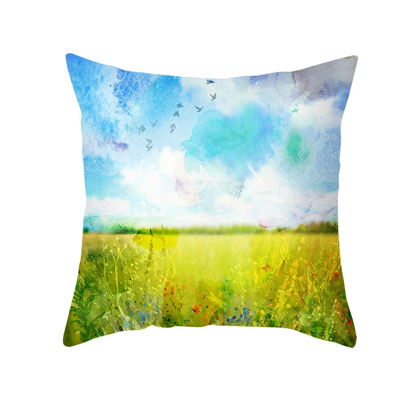 Наволочка на подушку 18x18 дюймов с изображением лесной осины и желтого Красного