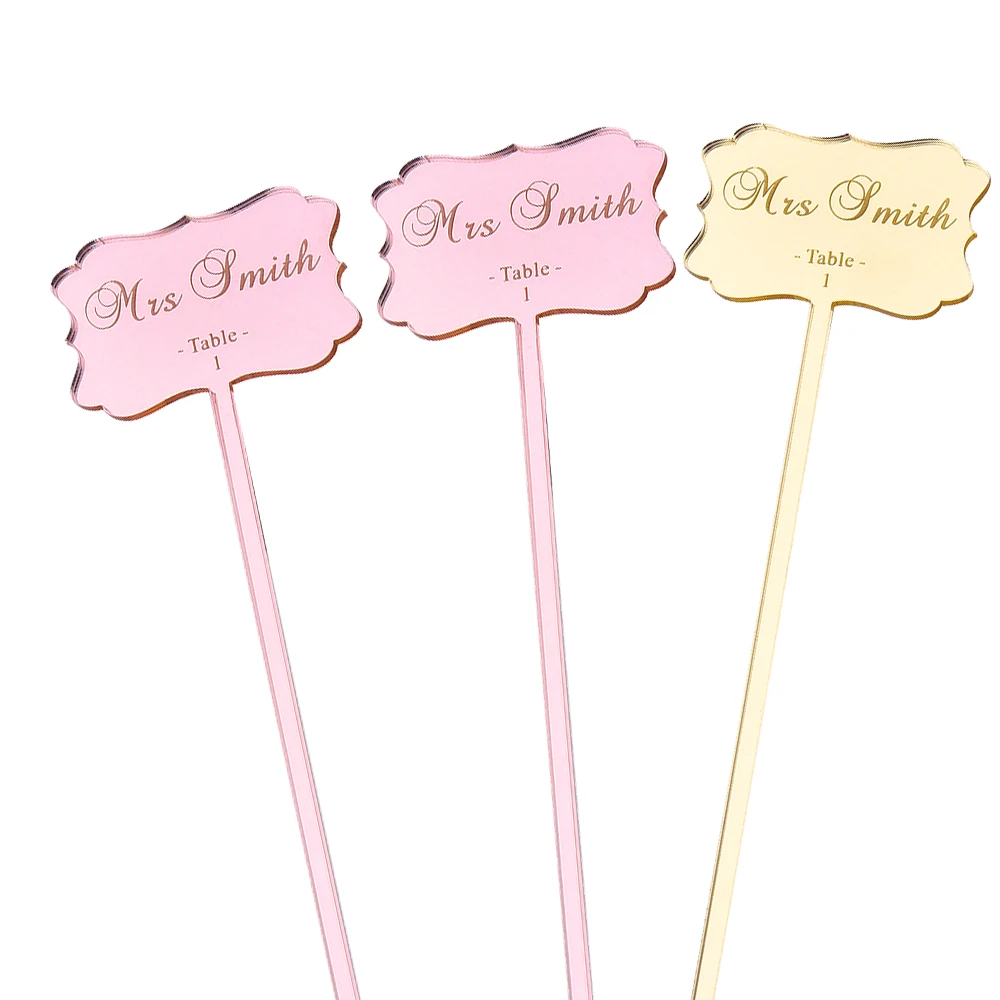 

Personalized Cloud Engraved Acrylic Custom Swizzle Sticks Cocktail Drink Stirrers Sticks Placecards Wedding Party Gift Decor