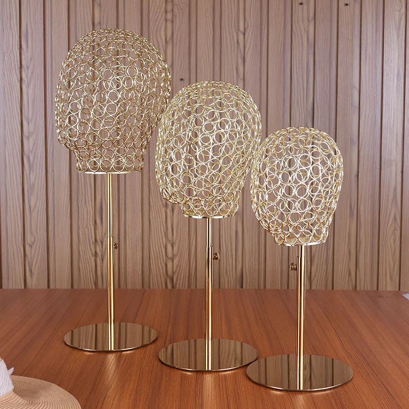 Регулируемый Золотой металлический мужской женский манекен головной убор