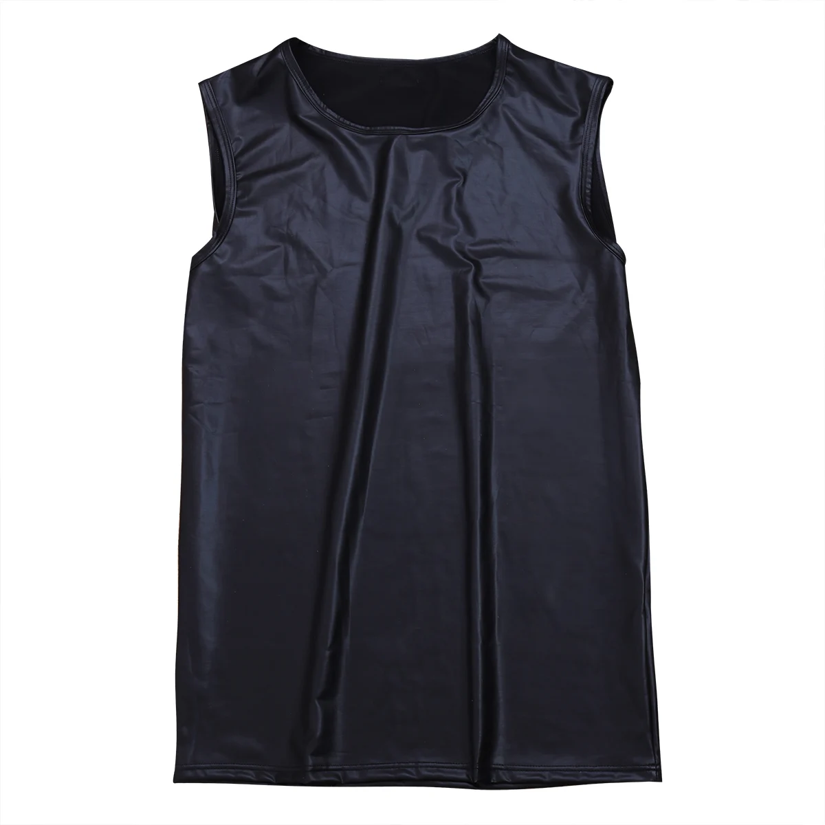 Мужская футболка майка с мокрой кожей вырез лодочкой без рукавов мягкая и