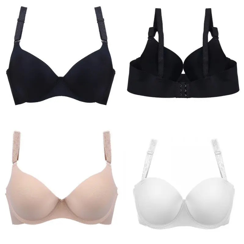 Женский бесшовный бюстгальтер большого размера модный однотонного цвета