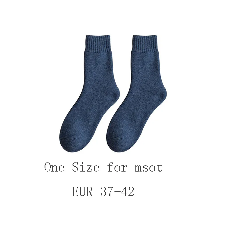 

Winter Men Thick Warm Wool Socks Men Thick Winter Socks Fashion Warm Socks Socks Big Size Solid Color Harajuku Cashmere Socks