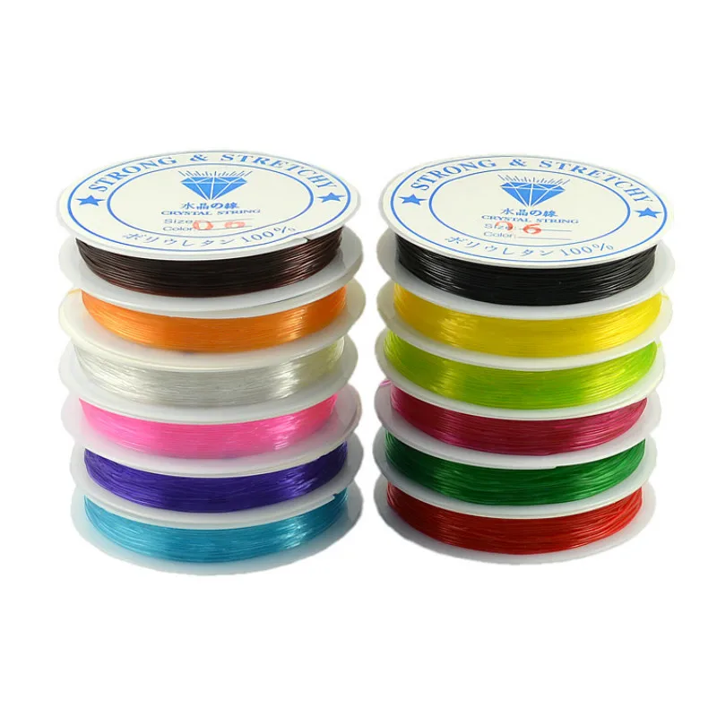 Прочная Хрустальная эластичная веревка для бисероплетения 0 6/0 8/1 мм прозрачная