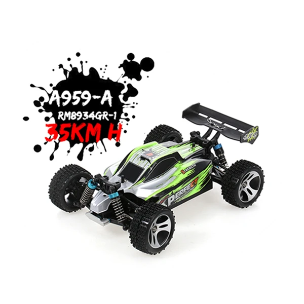 Wltoys A959-A A959-B A959 RC автомобиль 1/18 Масштаб 2,4 г 4WD Электрический RTR внедорожный Багги RC Автомобиль SUV игрушка Радио пульт дистанционного управления RC игрушка в подарок - Цвет: A959-A 35km