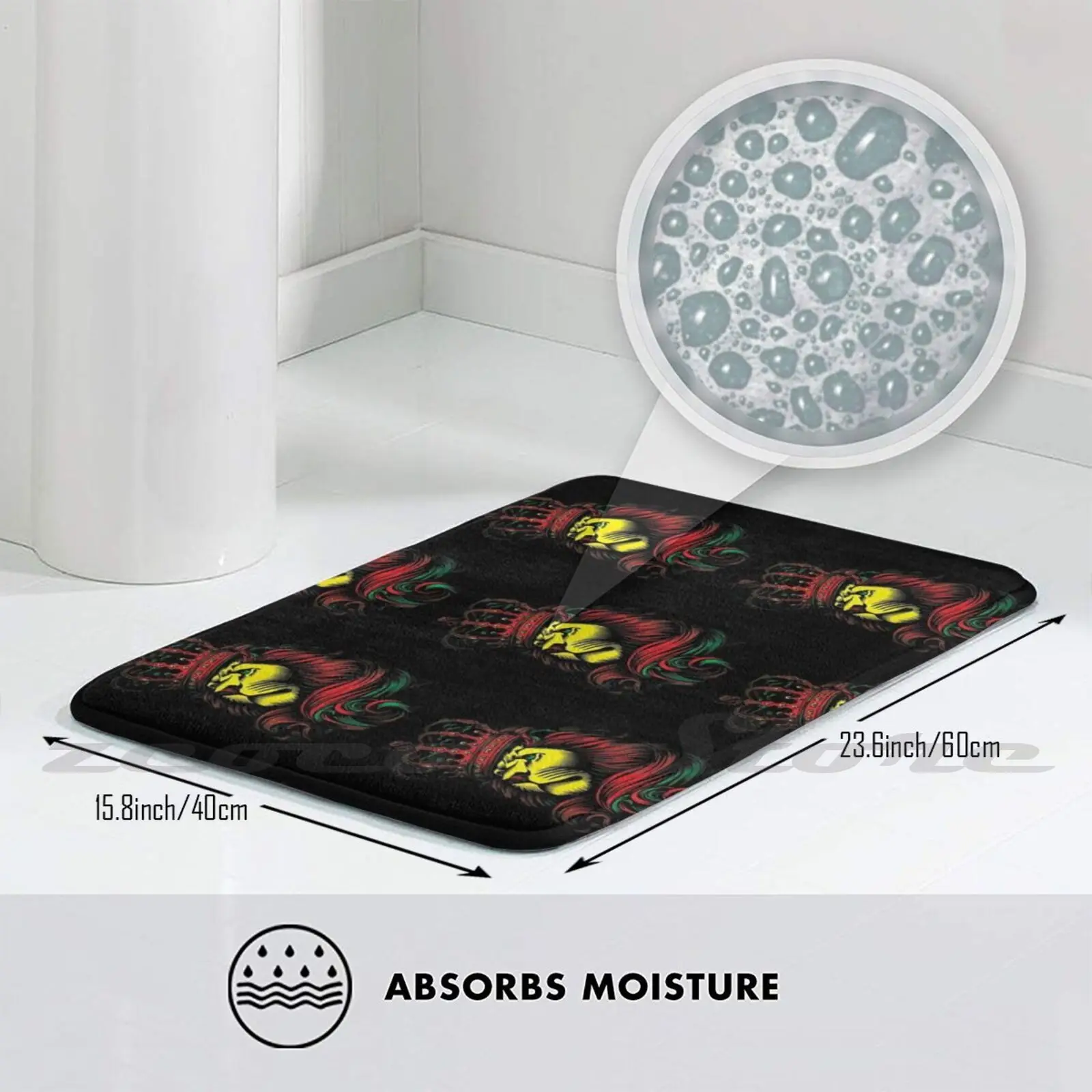 Король Лев арт растафари Коврик придверный нескользящая Мягкая поглощение воды